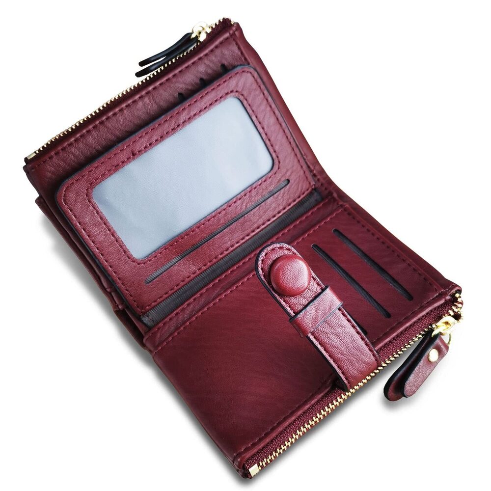 9079 Wallets Leather Wallets Rfid Small Wallet Billfolds ,Trifold Mini